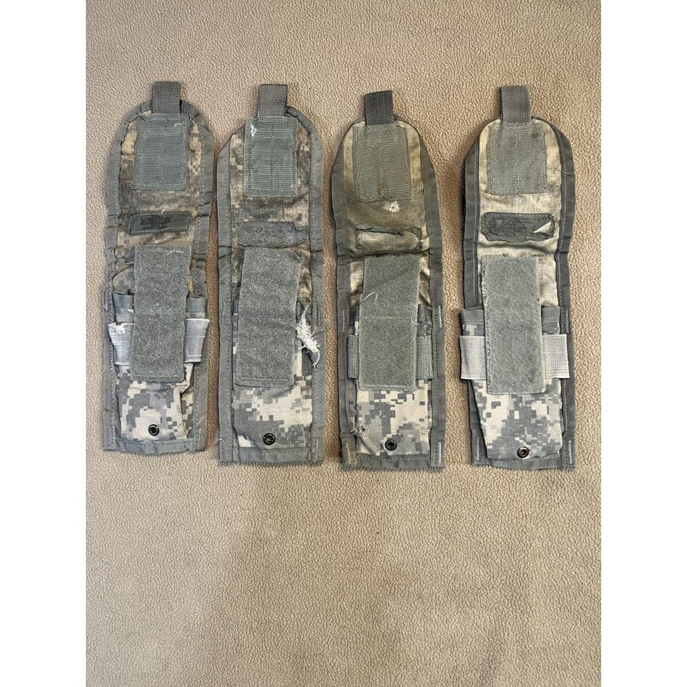Set of 4 MOLLE Triple Magazine Pouch Dump Pouch Army Digital Camo - Picture 3 of 8